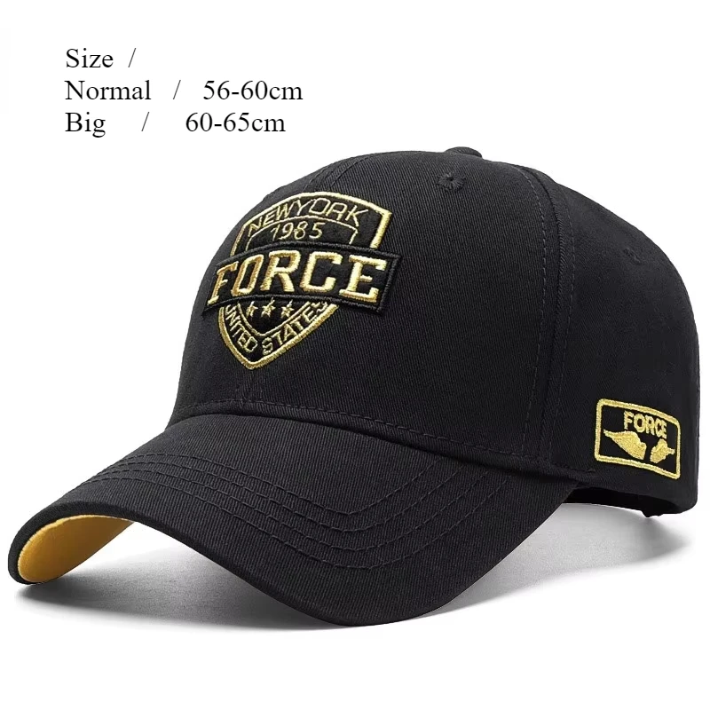 نيويورك كبير رئيس رجل حجم كبير قبعة بيسبول الرجال الكبار في الهواء الطلق القطن كبير Snapback قبعة 56-60 سنتيمتر 60-65 سنتيمتر للجنسين قبعة بيسبول #2
