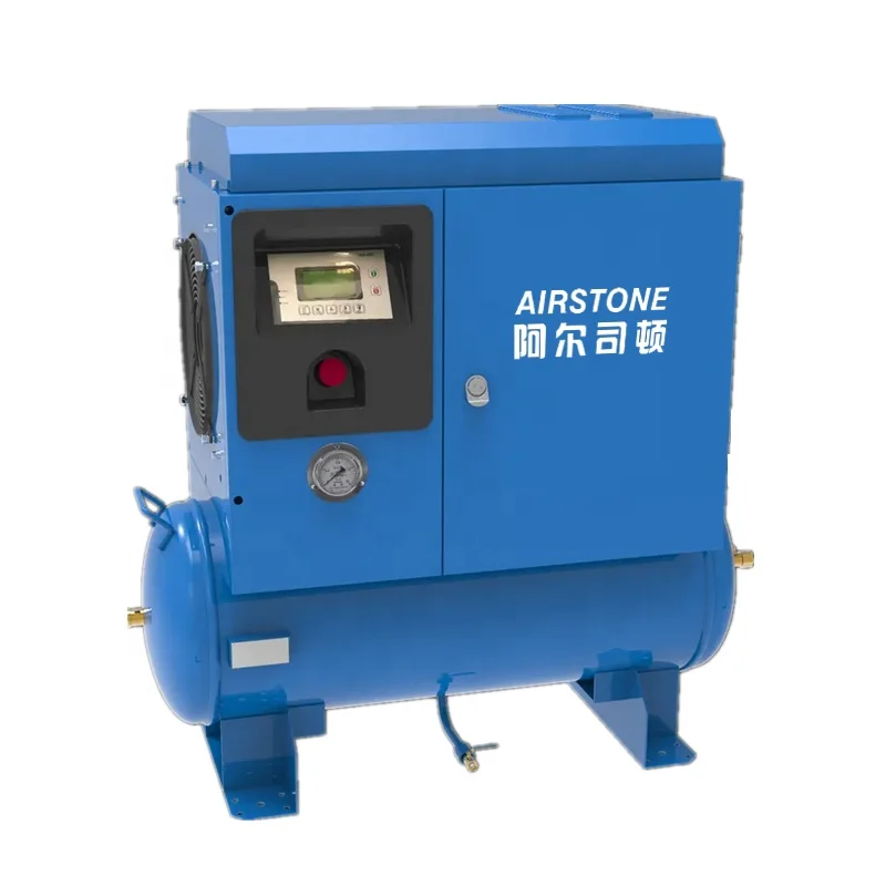 Compressore d'aria a vite portatile con serbatoio d'aria 220V 50/60Hz 5.5Kw 7.5Hp compressore d'aria a vite monofase