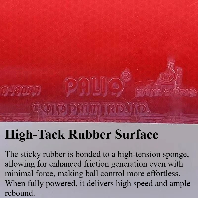 Palio CJ8000 Provincial Table Tennis Rubber Sticky Pips-In Ping Pong Rubber with Blue / Oranger Cake Sponge High Elasticity