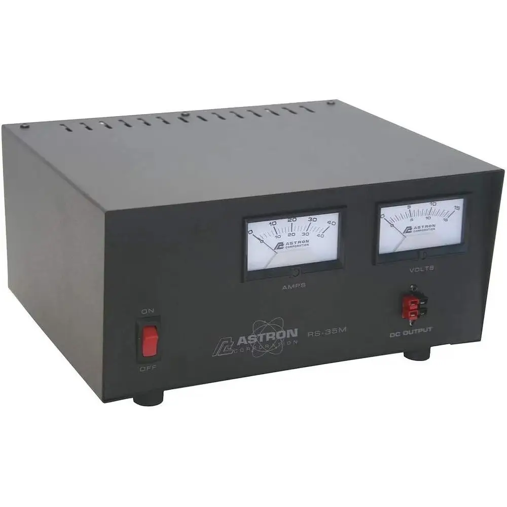 Desktop Linear Power Supply 13.8VDC 25A Continuous 35A Peak Power Terminal Anderson Power Poles Voltage Amperage Meters 1/4