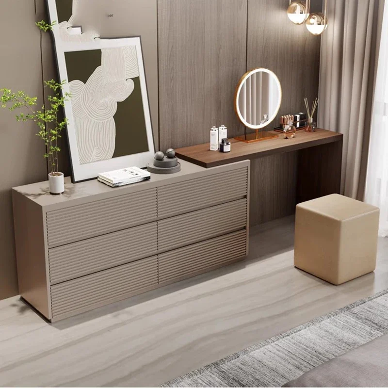 Solid Wood Modern Dressing Table Luxury Bedroom Drawer European Dressing Table Girls Vanity Tocador De Maquillaje Furniture