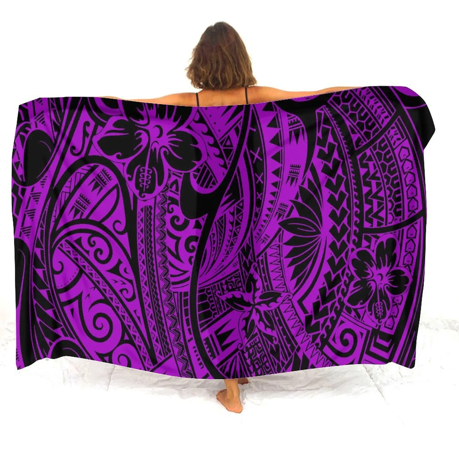 

Summer Light Breathable Sarong Custom Travel Party Party Must-Have Windproof Sun Comfort Sarong Polynesian Style