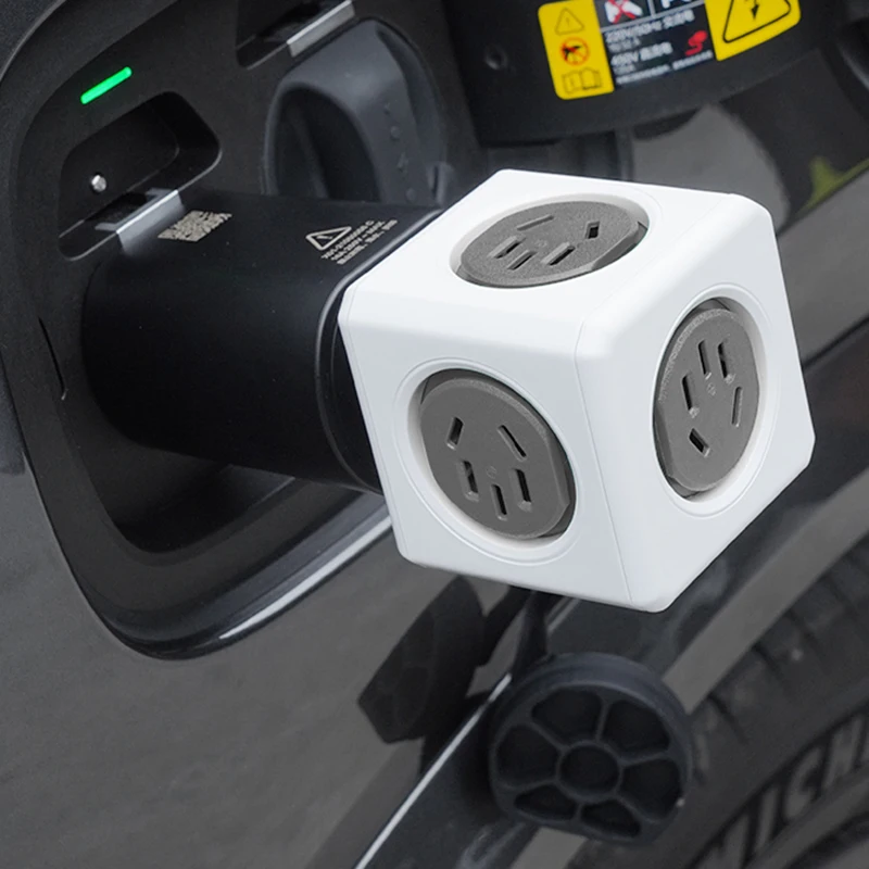 

For Li Xiang L9 Discharge socket, multi-functional outdoor camping multi-hole Rubik's Cube power strip converter accessory