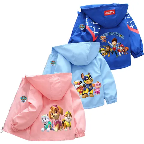 Autumn Children PAW Patrol Hoodie Jacket Coats Baby Girls Boys Cartoon Long Sleeved Zipper Windbreaker Kids Fashion Outerwear