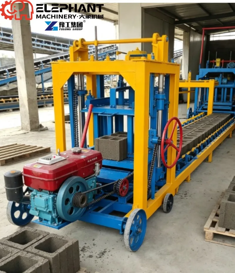 Construction Hydraulic Block Making Machine, PLC Automatic Control For Hollow Brick & Paving Block Molding