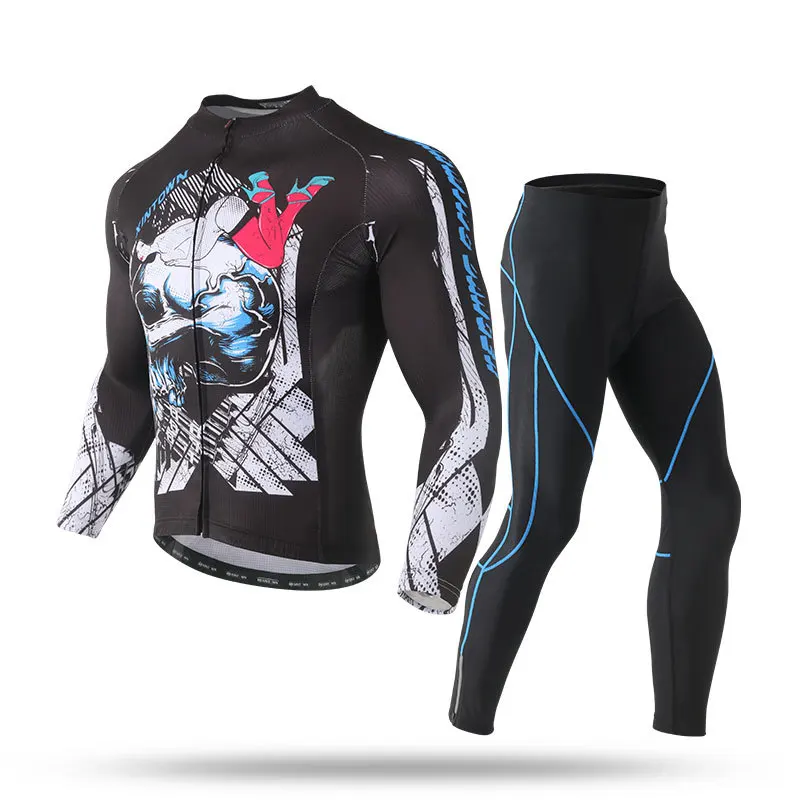 Cycling Skinsuit Long Sleeve Complete Summer Set Men Suit Bib Clothes Jersey Breathable Bicycle Shorts Distance Men's Jumper Man