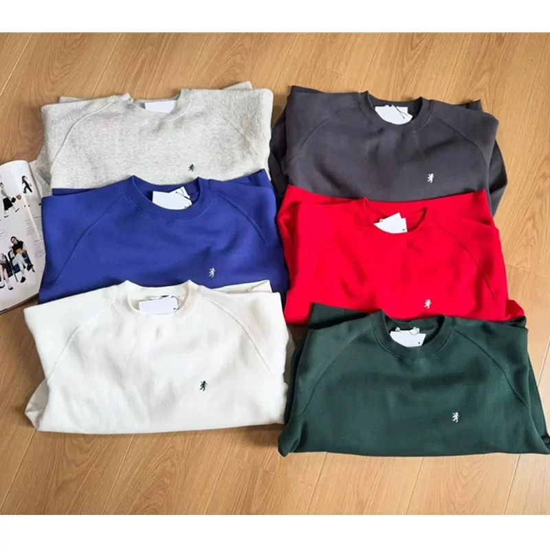 

Новая осенне-зимняя женская толстовка свободного кроя с круглым вырезом, однотонная, с вышивкой, 6 цветов, повседневная уличная одежда