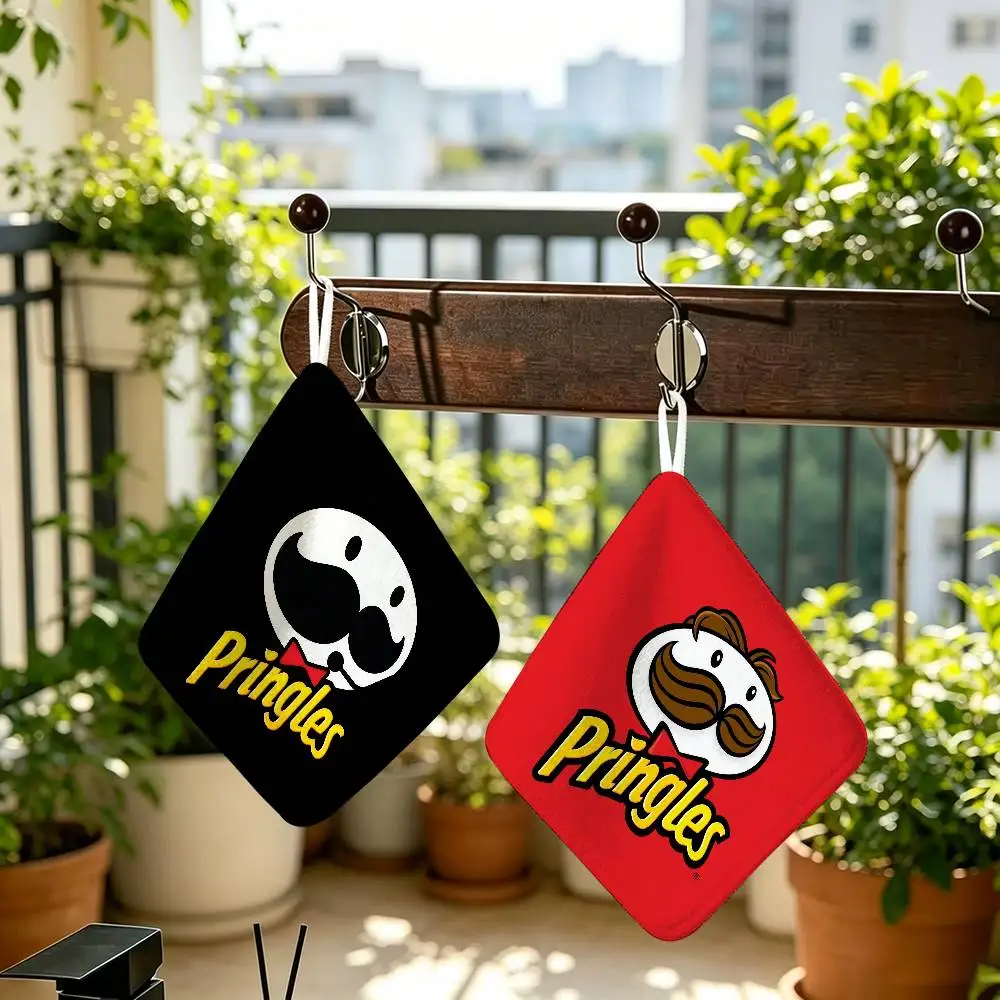 Fashion P-Pringles L-LLC Polyester Household Hanging Towel Polyester Cotton Hand Wiping Towel Sturdy For Bathroom Bedroom