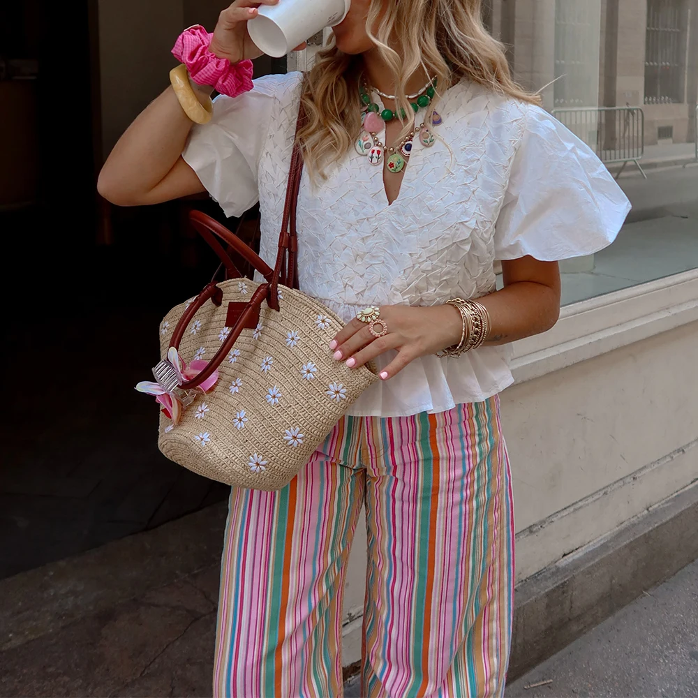 KONDALA Schicke Gestreifte Streetwear Herbst Damen Lange Hose Mode 2026 Reißverschluss Modern Urlaub Locker Lässig Y2K Coole Damenhose – Detail 8