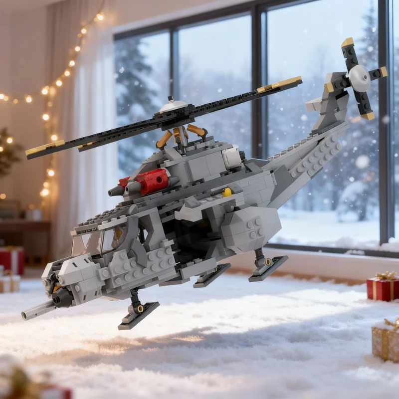 

493pcs MOC Helicopter NASA Apollo Lunar Lander Alt Creator Expert Model Building Blocks Christmas Gifts Architecture Toy Brick