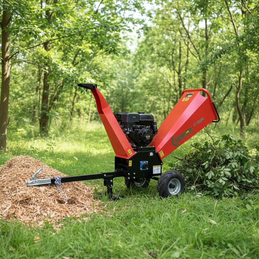 120mm Wood Chipping Machine Portable Shredder 15hp  Wood