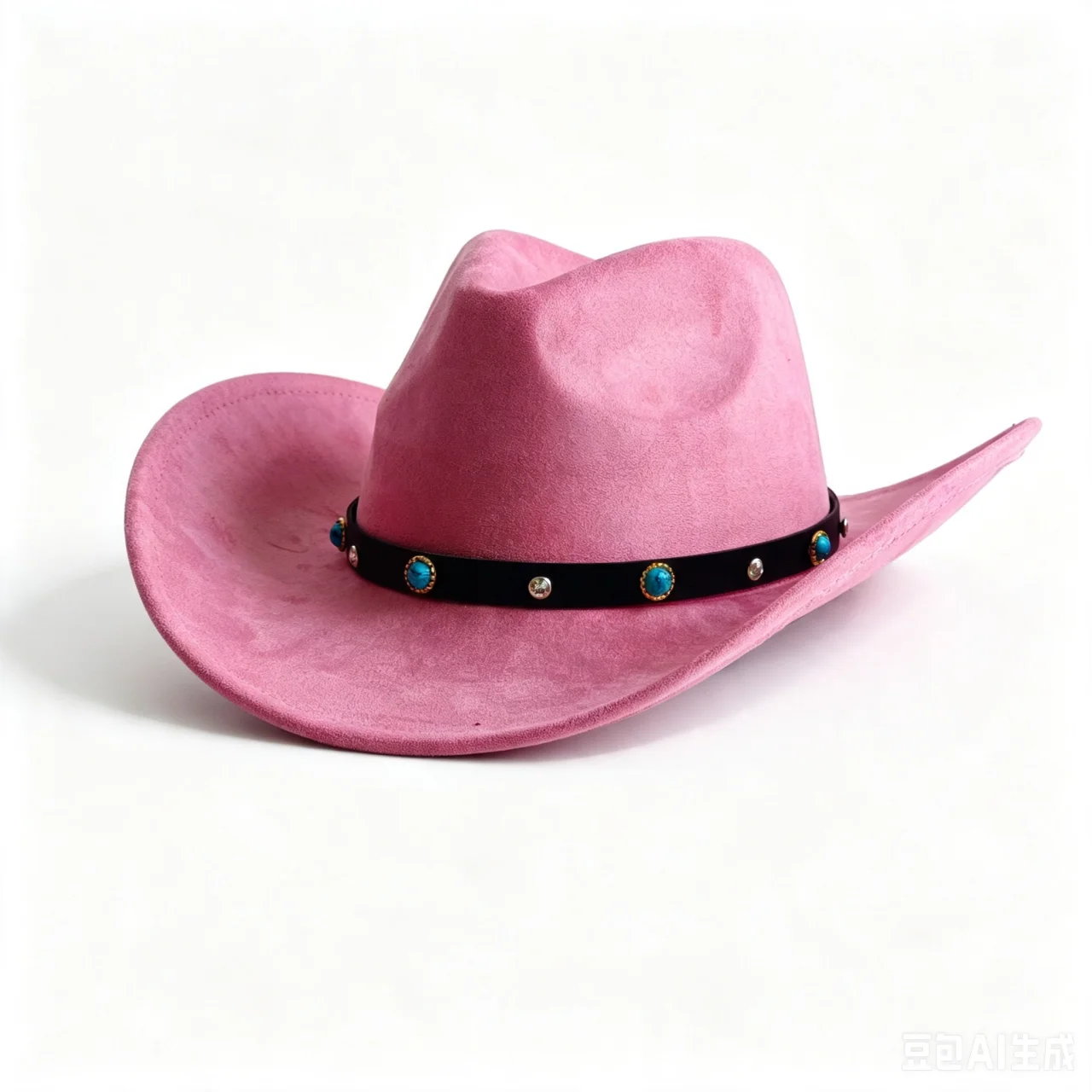 Vegan suede cowboy hat Turquoise accessories panama hat unisex women's hat wide brim cowboy hat Ranch hat chapeau cowboy