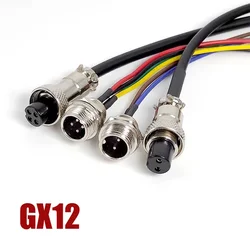 GX12 Aviation Plug Connection Cable M12 Male Female Connector 5A 2 3 4 5 6 7 Pin Extension Cable Welding Processing Cord