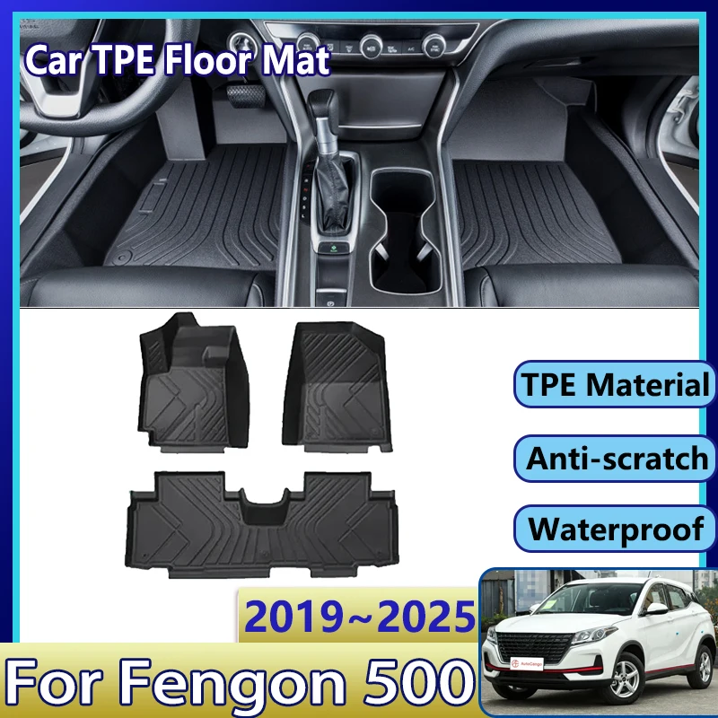 

Accessories For Fengon 500 DFSK Glory E3 2019~2024 2025 Car TPE Floor Mats Waterproof Mud Carpet Foot Pad Full Set Rug Tappetos