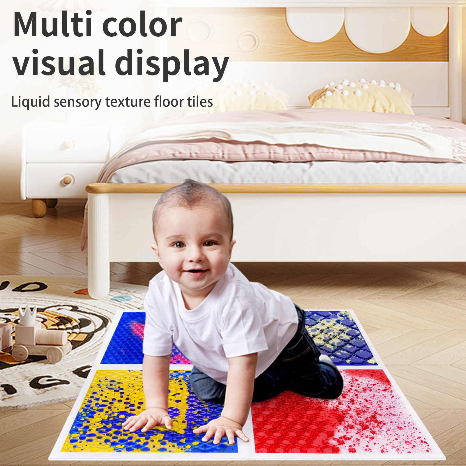 وسادة خطوات حسية للأطفال الصغار لمنطقة اللعب في الهواء الطلق - لعبة تعليمية لسجادة الأرضية الحسية لمرحلة ما قبل المدرسة للأطفال الصغار #3