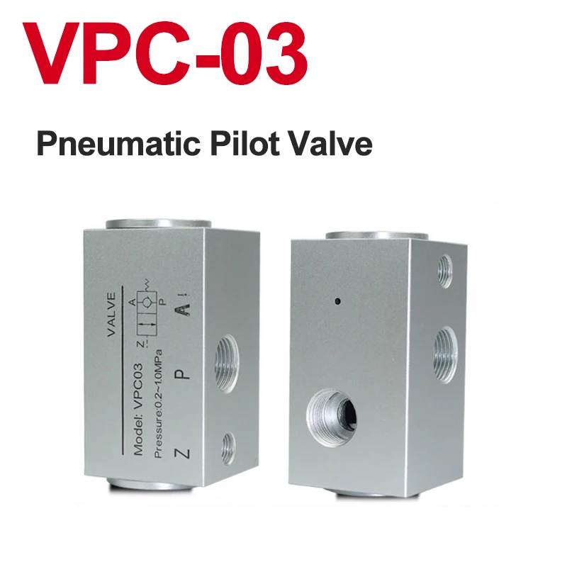 VPC-03 Pneumatic Check Valve Pilot Operated Air Lock Valve Pressure Maintain Self-locking for Pneumatic Cylinder System