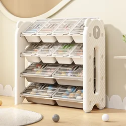 Large Capacity Multi-Layer Toy Storage Rack Cute Bear-Shaped Organizer Children's Home Storage Cabinet for Books and Sundries