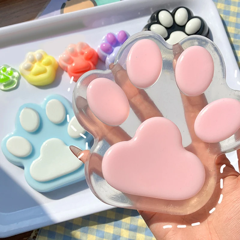 Super Large Jelly  Cat Paw Stress Relief Decompression Toy Slow Rebound New Fidget Toy For Kids Adult Christmas Gifts