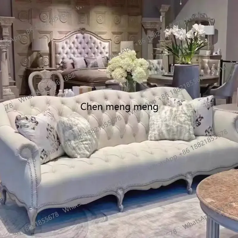 

RR White Vintage Living Room Sofas Leather Modern Luxury Bean Bag Living Room Sofas Floor Sectional Divano Soggiorno Furniture
