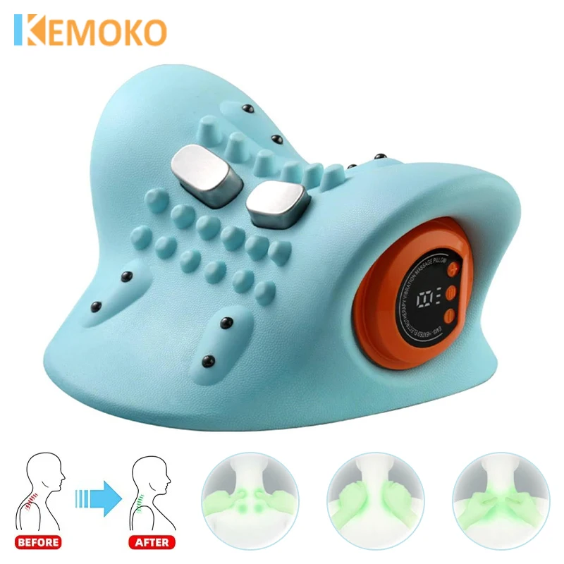 

Electric Cervical Neck Massager Spine Sleeping Neck Massage Spine Non-traction Heating Compress Neck Pillow Relaxation Treatment