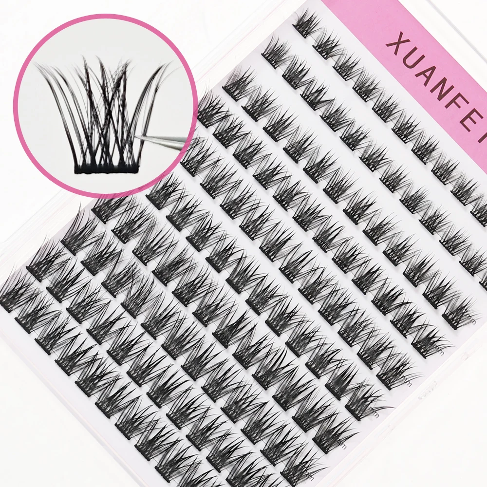 

Xuanfeiwu Single Cluster Eyelashes Segmented DIY Self-Grafting Manga Anime False Eyelashes Thick Performance Party Curling Natural Realistic Internet Celebrity Streamer Beginner Easy-To-Apply Eyelashes