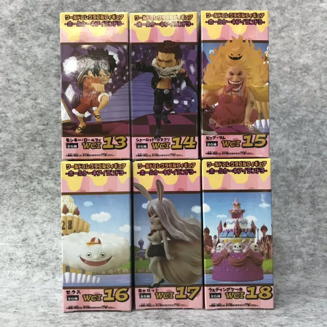 لعبة واحدة من دمى شخصيات كيكة لوفي شارلوت كاتاكوري بيغ موم زيوس كاروت من الكلوريد متعدد الفينيل