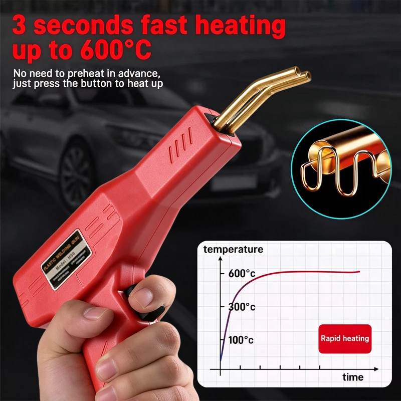 Car Bumper Repair Torch Kit EU 220V Plastic Welder Heat Stapler Soldering Iron Complete Tool Set for Car Body Work