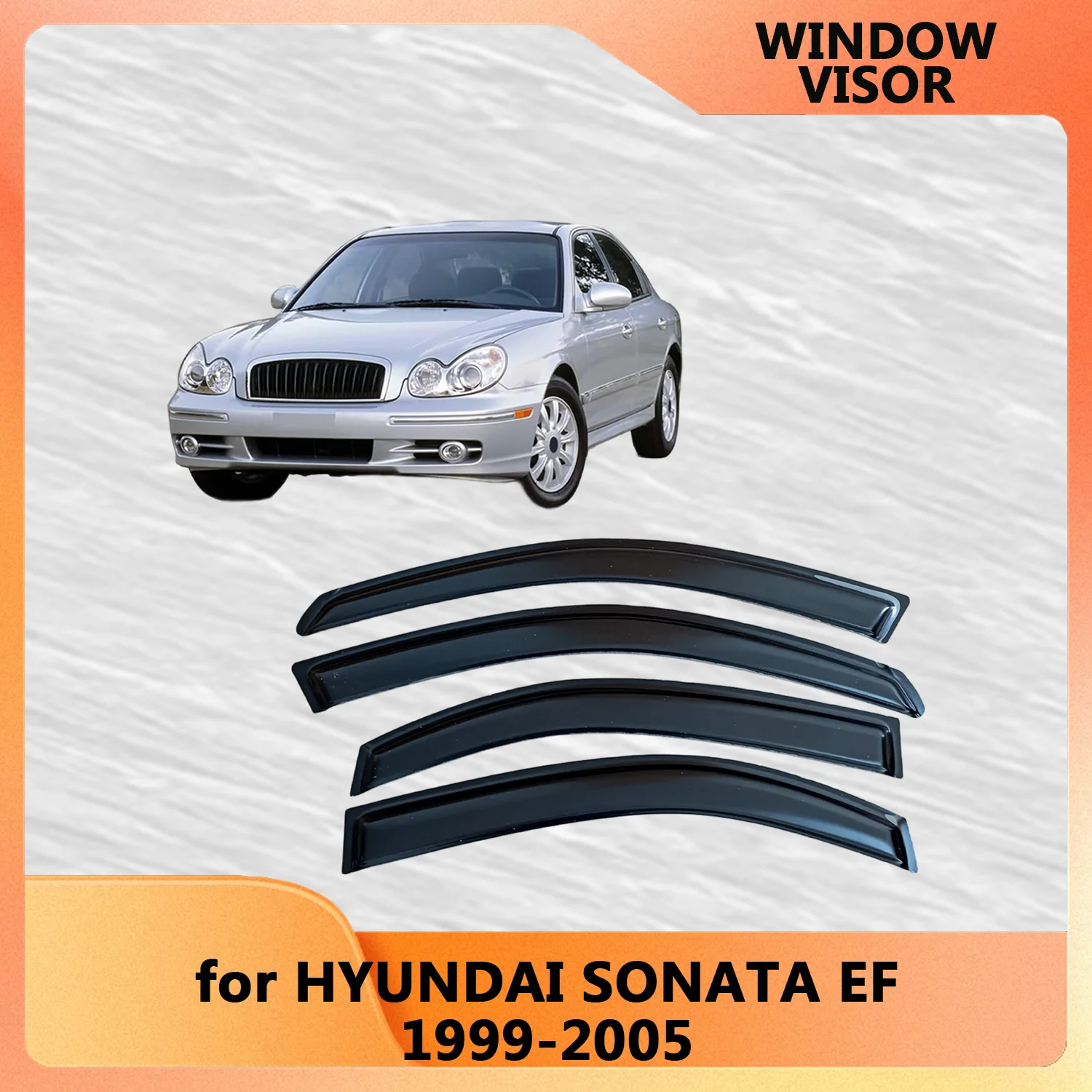 

Window Visor for HYUNDAI SONATA EF 1999 2000 2001 2002 2003 2004 2005 Weathershied Door Visor Wind Sun Rain Guards Side