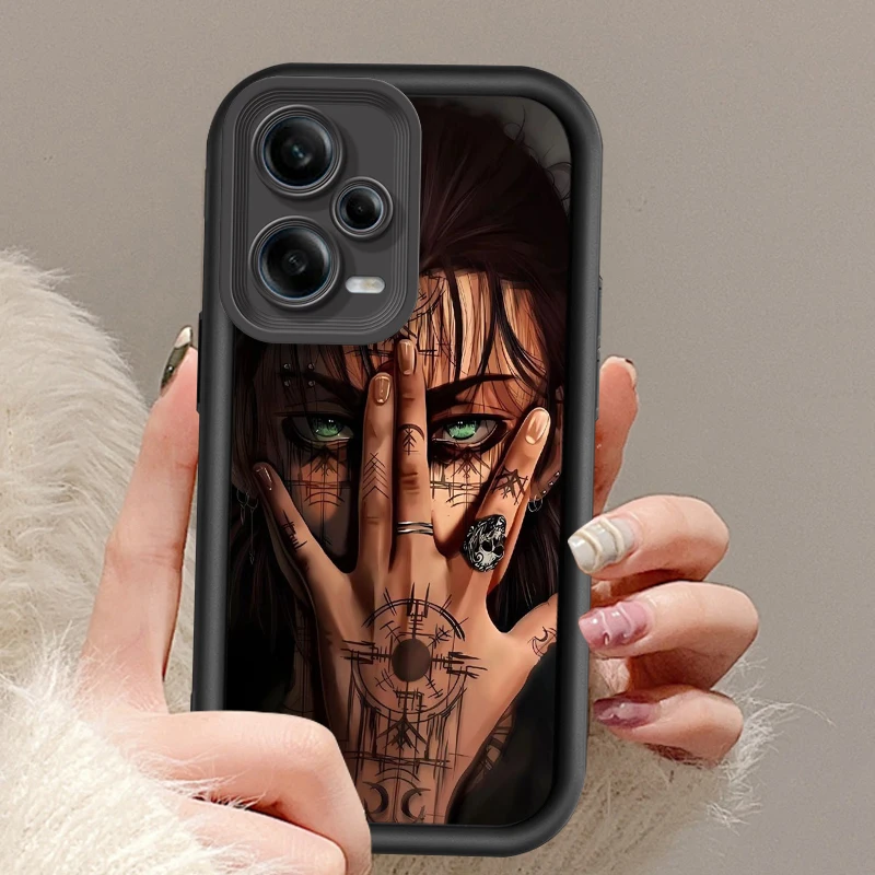 Anime Attack On Titan Cute Eye Ladder per Xiaomi Redmi Note 13 12 12C 11 11S 10 10C 10A 9C 9A Pro 5G TPU Phone Case