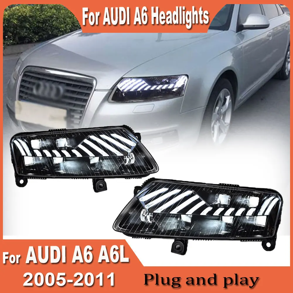 Car Lights for Audi A6 A6L LED Headlight 2004 2005 2006 2007 2008 2009 2010 2011 Head Lamp Projector Lens Automotive Accessories