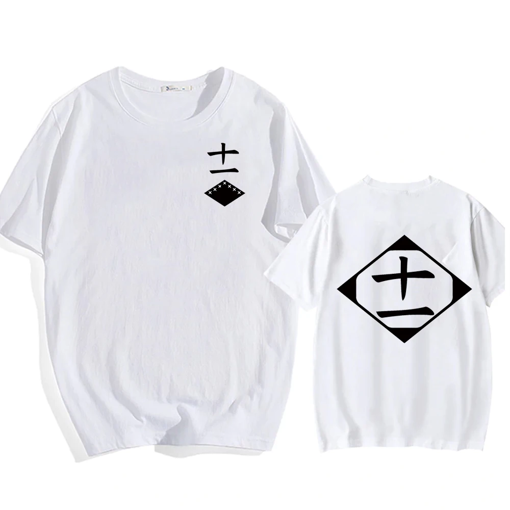 Anime T-Shirt Men Bleach Cosplay Shirt Unohana Retsu Men Boy O-Neck Short Sleeves Cotton Tee Tops