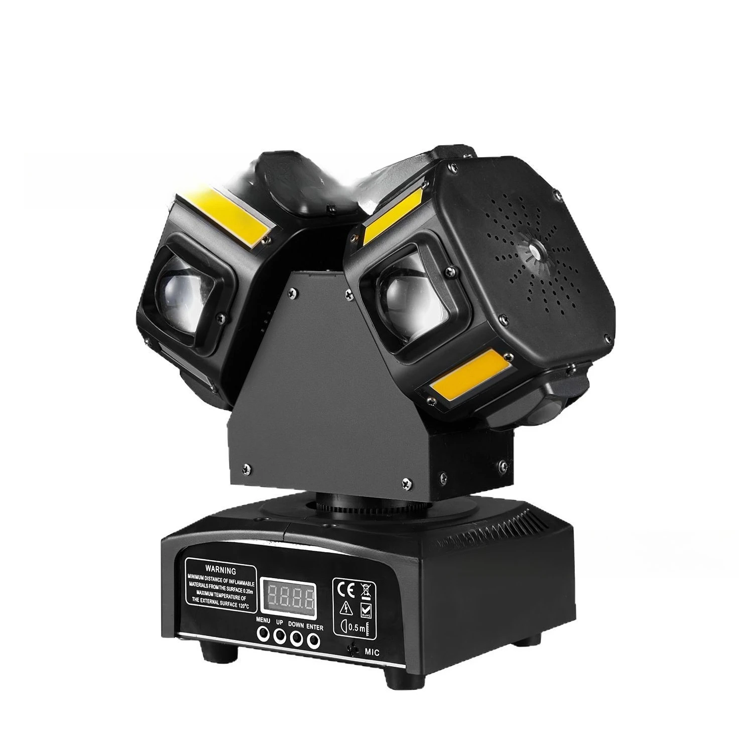 Stage moving head beam of light arms stepless rotating hot wheel flash three laser laser light bar KTV disco