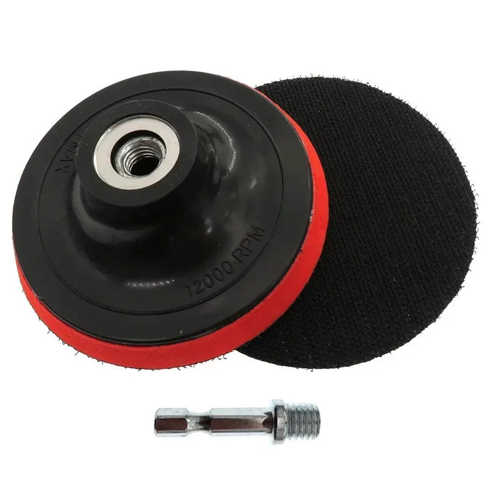 Disco abrasivo da 4 pollici piastra di supporto per tampone di lucidatura a gancio e anello con adattatore per trapano M10 per smerigliatrice per utensili rotanti