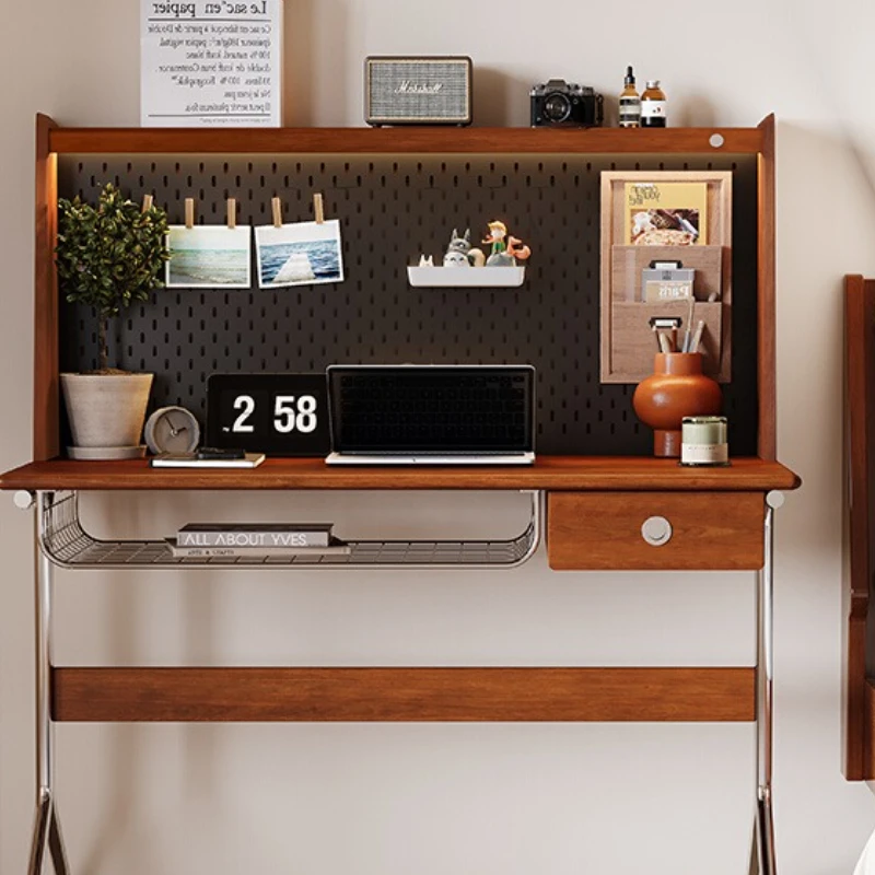 

Solid wood desk Japanese retro small apartment household computer desk children