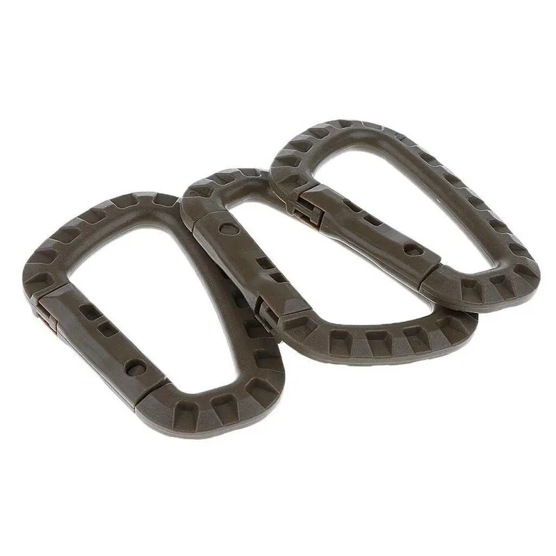 Clip Tático de Carabina 1/3/6pcs, Carabina de Plástico para Caminhadas e Camping