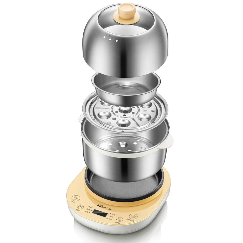 Vaporizador de tortillas para el hogar, vaporizador eléctrico para huevos, cocina para bollos, máquina vaporera para desayuno con cita de acero inoxidable