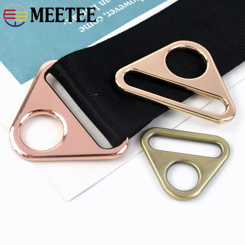 10Pcs 20-50mm Metal Triangle Ring Buckles Webbing Adjustable Belt Hook Bikini Strap Anti-slip Clasps Sewing Hardware Accessories