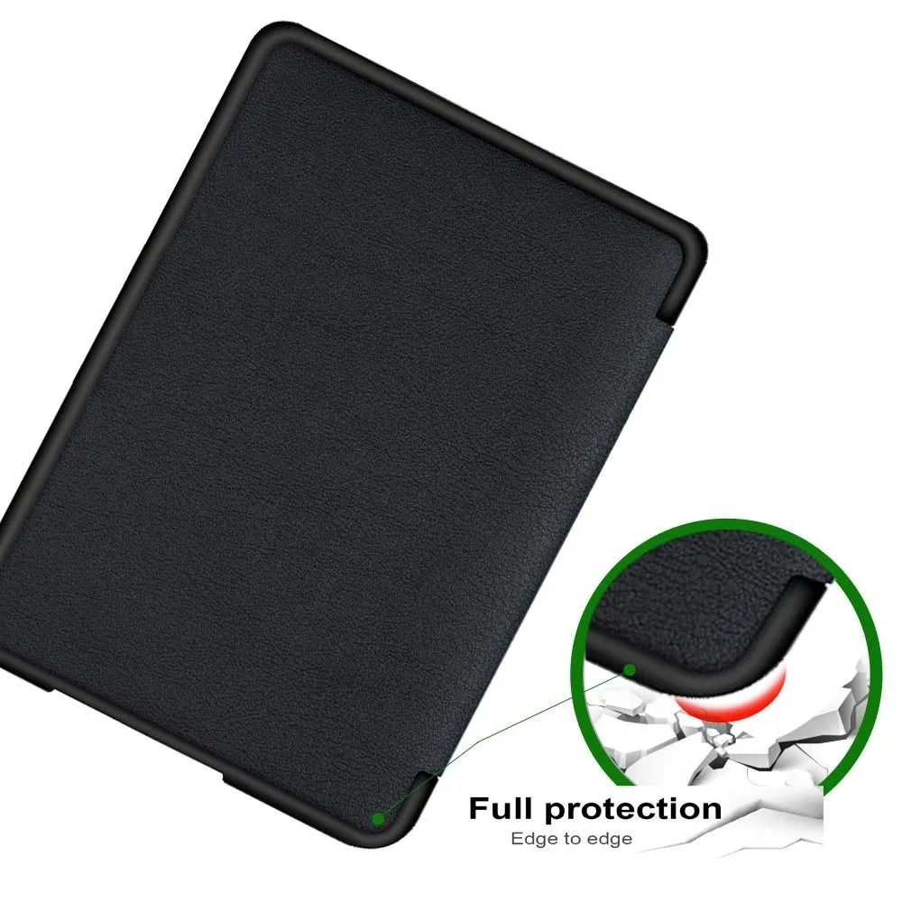 Auto Sleep/Wake 8 inch E-Reader Case Shockproof Anti-fall Folio Cover Microfiber Lining Leather for Tolino Vision 5 2019