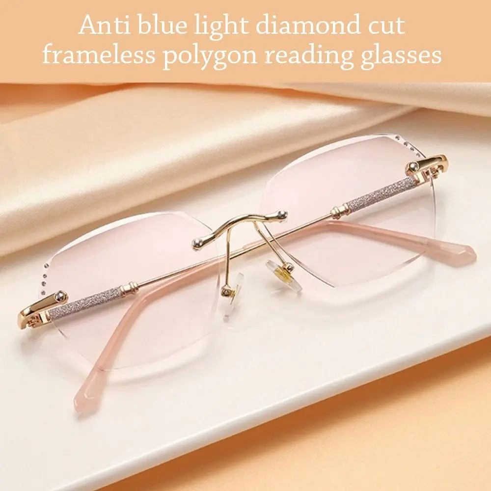 Blue Ray Blocking Anti-Blue Light Reading Glasses Glitter Frame Eye Protection Hyperopia Glasses Luxury Diamond Vintage