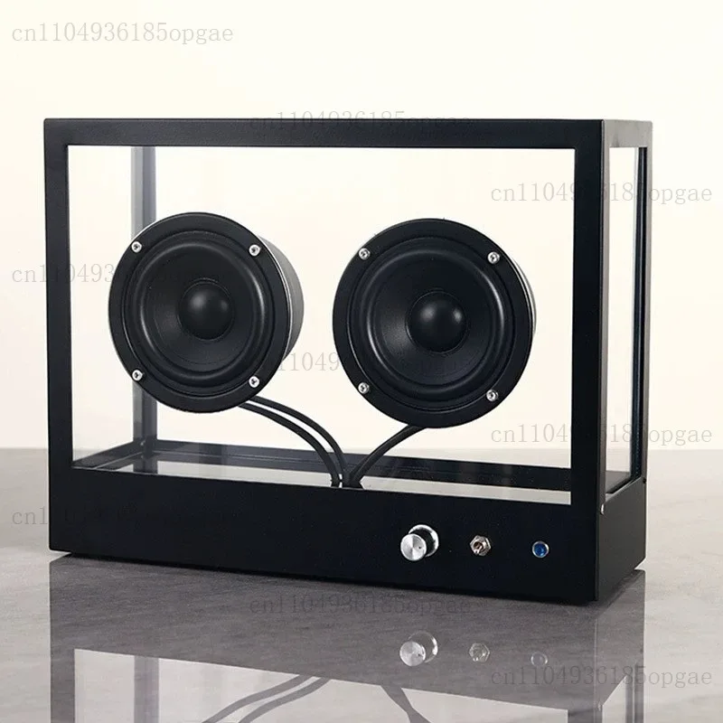 

Modern Transparent Metal Audio Subwoofer Living Room Home Desktop Ornament Computer Wireless Bluetooth Speaker Ornament