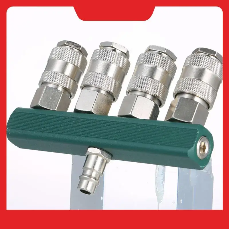 

1 Piece Air Compressor Splitter Air Hose Fittings With 4 Couplers & 1/4Inch NPT Plug 1/4Inch NPT Air Fitting Coupler-N38R
