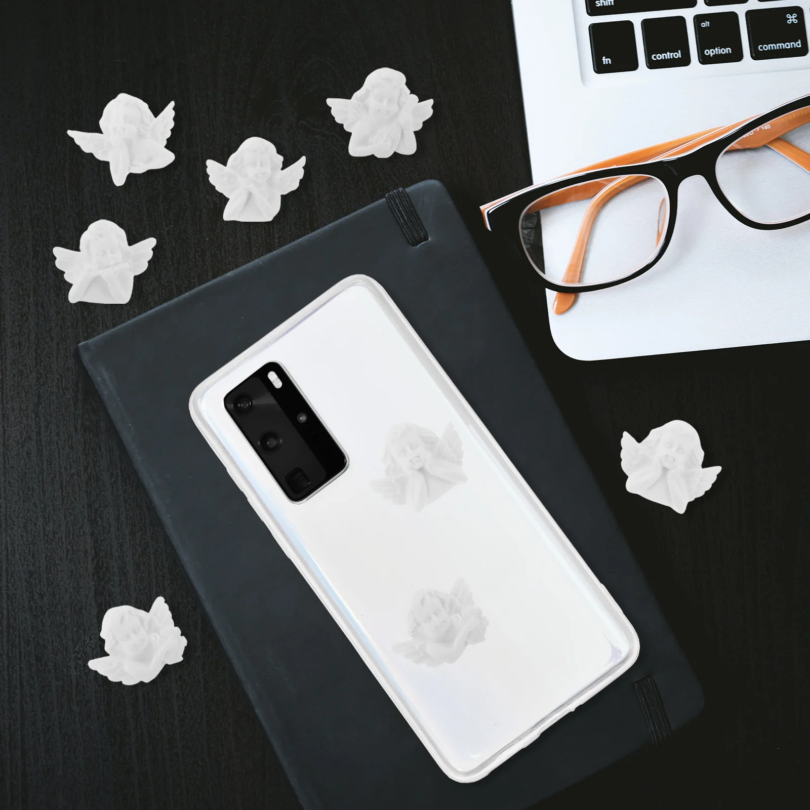 

40pcs Baroque Phone Case Accessories Mini Resin Angels Craft Decorations High Quality Safe Gentle Phone Dust Plug