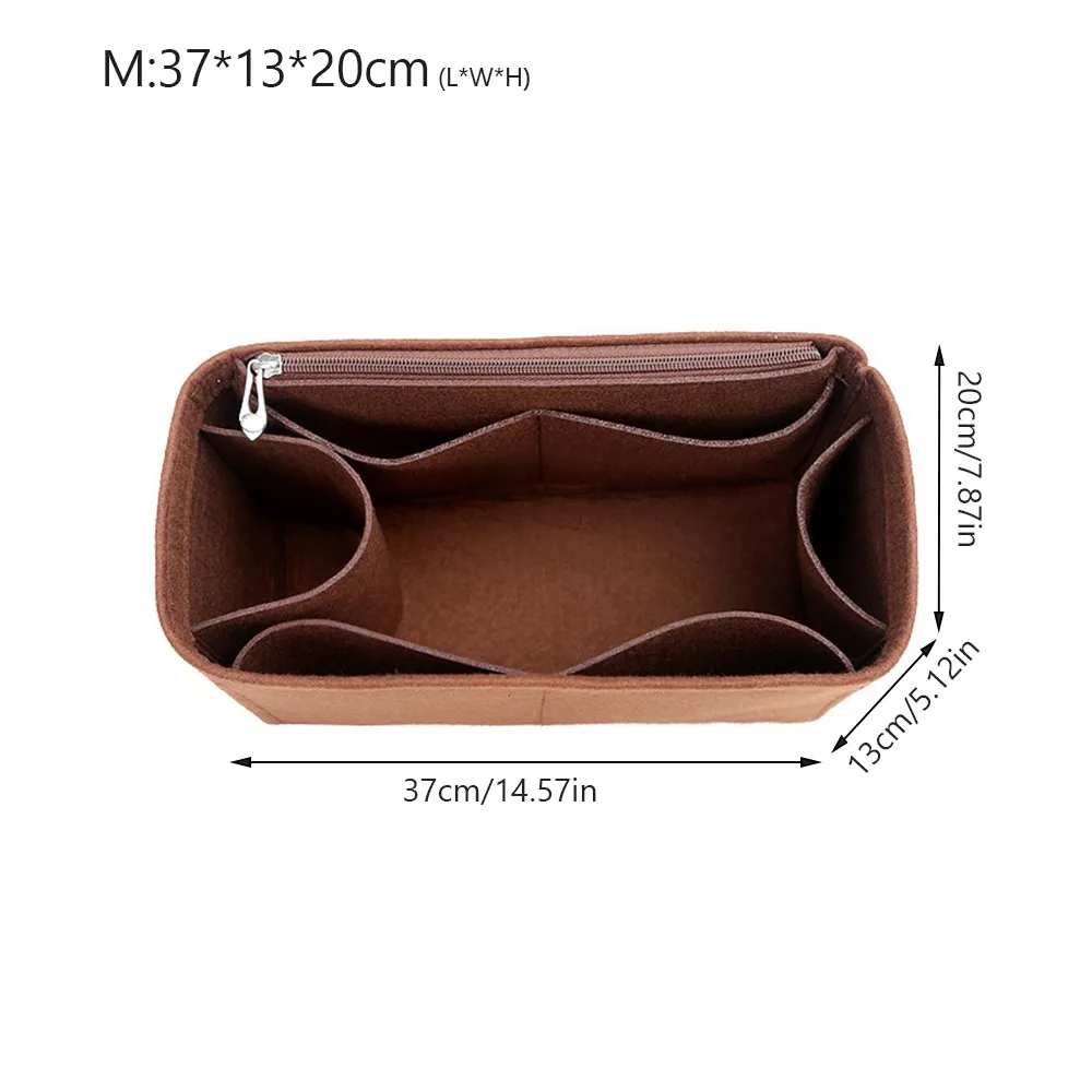 

Фетровая сумка-вставка, большая вместительная внутренняя сумка с несколькими карманами, портативная сумка-органайзер для хранения для LV Carryall