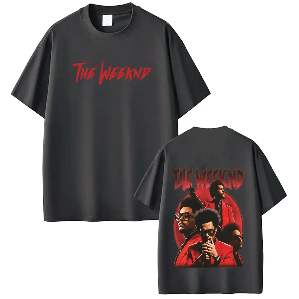 Rapper The Weeknd  World Tour 2026 Print T-shirt Men Women Fashion Clothing T-shirt Summer Loose Casual Hip-hop Cotton T-shirts