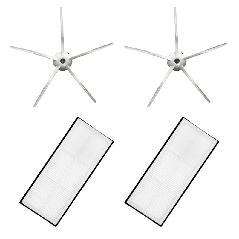 6ชิ้นแปรงด้านข้างแผ่นกรอง HEPA ผ้าถูพื้นสำหรับ Xiaomi T7 T7plus S7สำหรับอุปกรณ์เสริมเครื่องดูดฝุ่น roborock