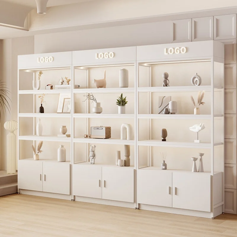 custom.LED Lighting Supplied Makeup Store Display Showcase Cosmetic Shop Interior Decoration Design