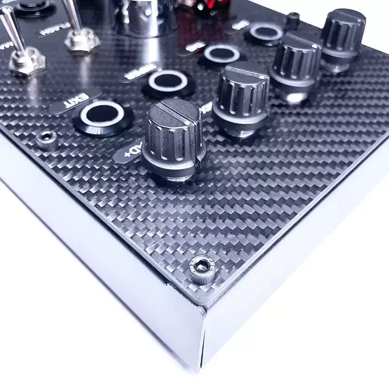Wireless Carbon‑Fiber Sim‑Racing Button Control Box, Programmable Multi‑Function Game Hub for PC Racing‑Simulation Gaming