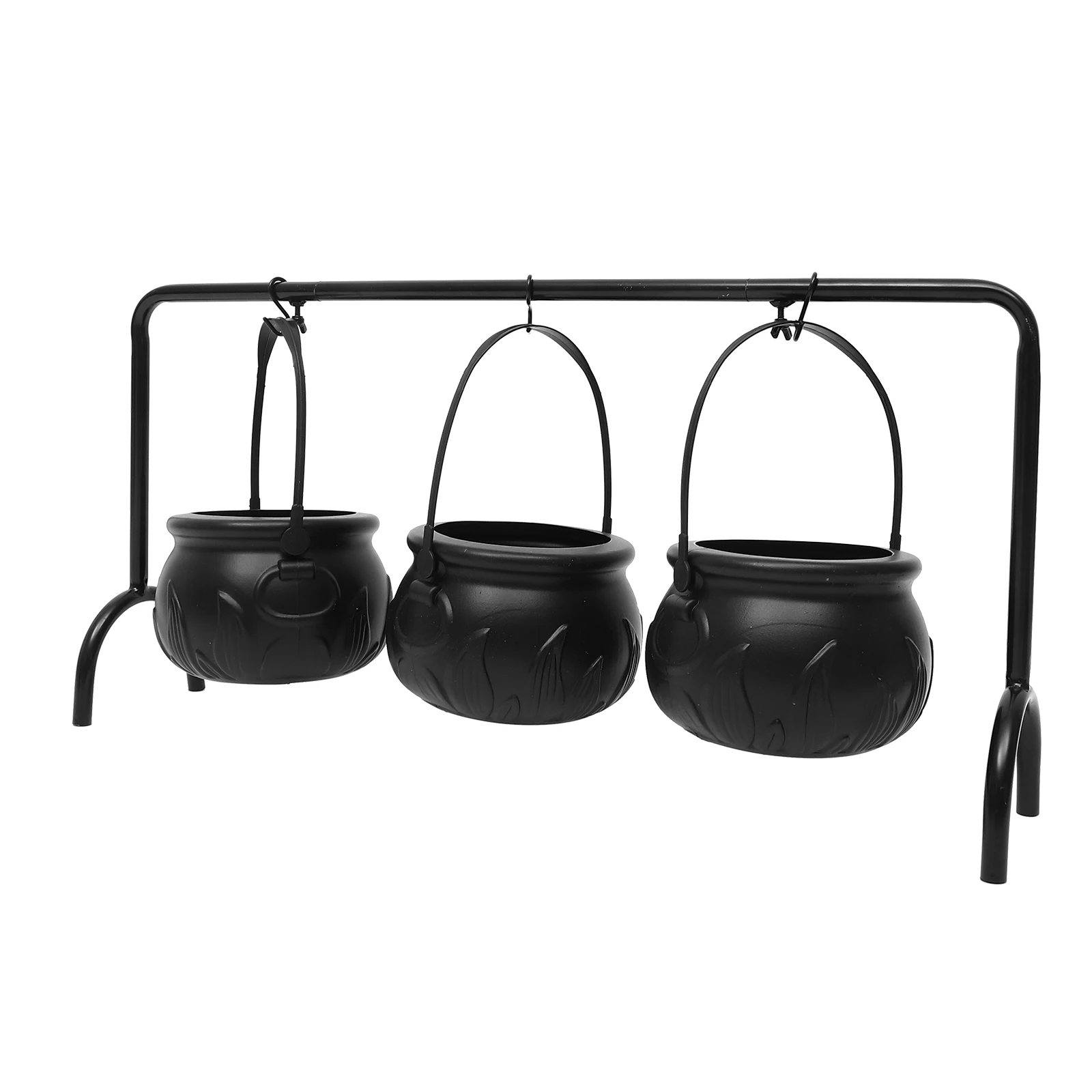 

1 Set Decoration Halloween Witch Cauldron 3 Buckets Sweets Gift Container Party DIY Accessories Candy