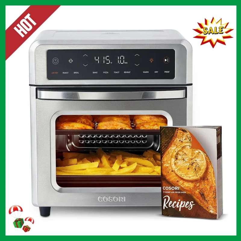 NEW Air Fryer Toaster Oven, 13 Qt Airfryer Fits 8