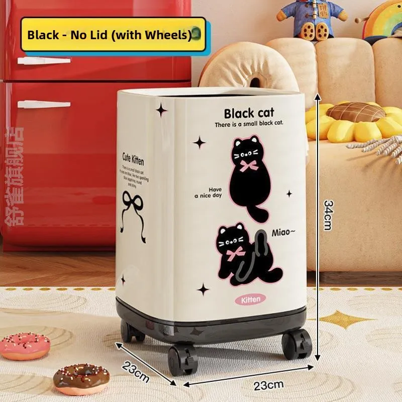 

2025 New Kitchen Trash Can High Aesthetic Value with Lid for Home Use Living Room Bathroom Kitchen Waste Bin Household Tool
